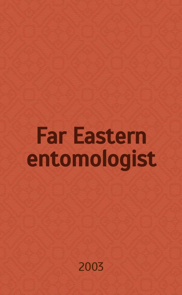 Far Eastern entomologist : J. publ. by Far East branch of the Russ. entomological soc. a. Lab. of entomology Inst. of biology a. pedology. №128 : New species of gall midges ...