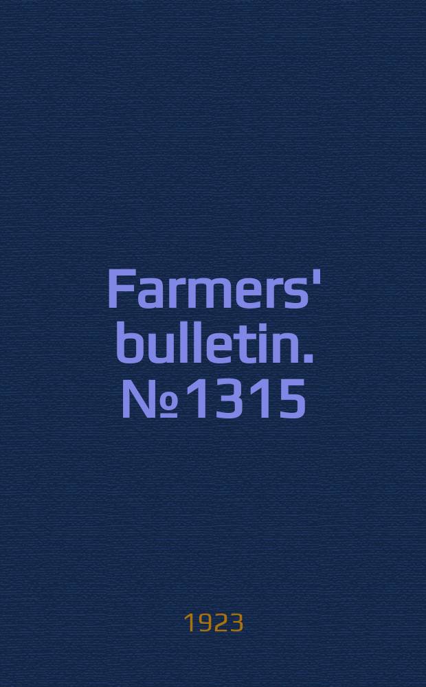 Farmers' bulletin. №1315 : Cleaning milking machines