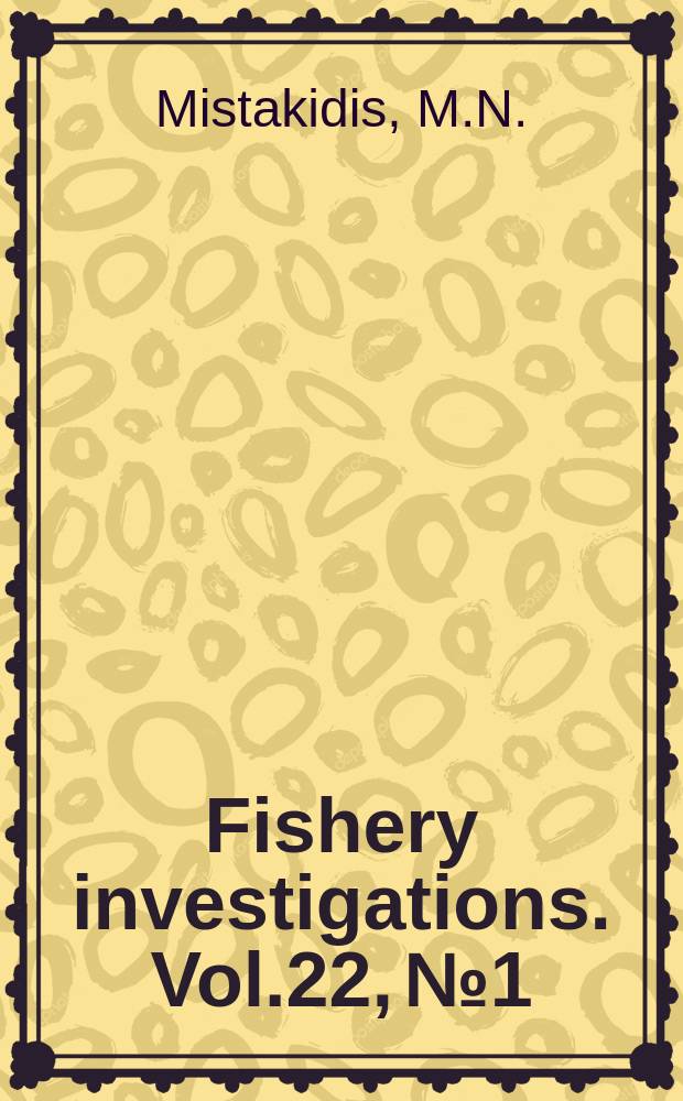 Fishery investigations. Vol.22, №1 : Comparative fishing trials with shrimp nets 1954 - 1956