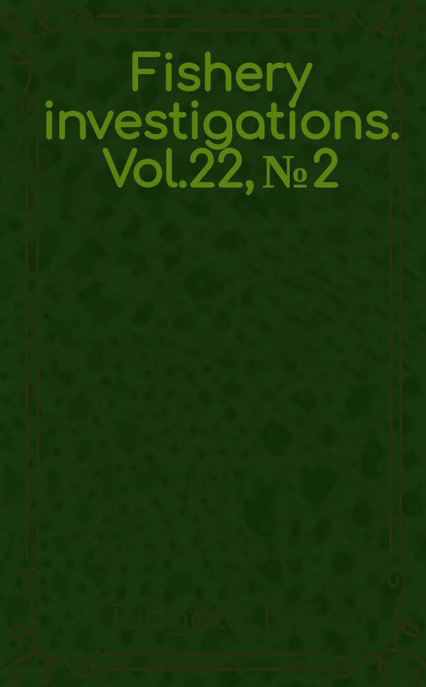 Fishery investigations. Vol.22, №2 : Echo - sounder surveys in the autumn of 1956