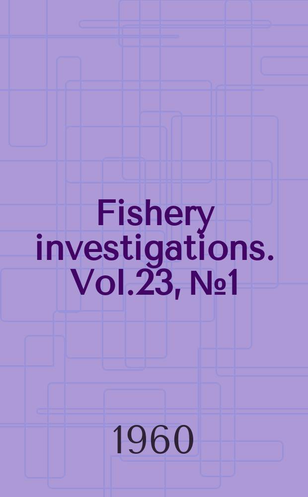 Fishery investigations. Vol.23, №1 : Young plaice nauls off the English east coast