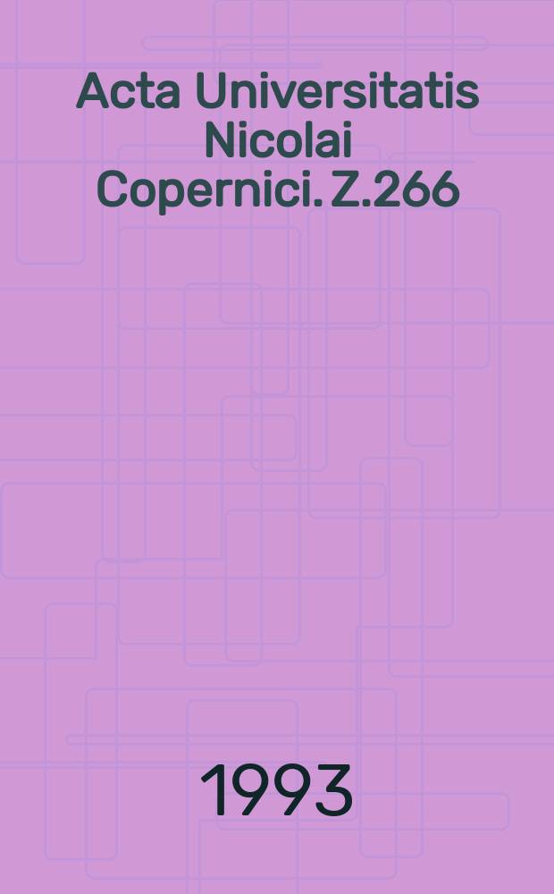 Acta Universitatis Nicolai Copernici. Z.266 : (Literatura)