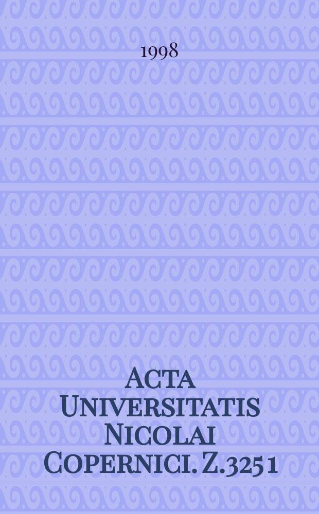 Acta Universitatis Nicolai Copernici. Z.325[1] : (Literatura)