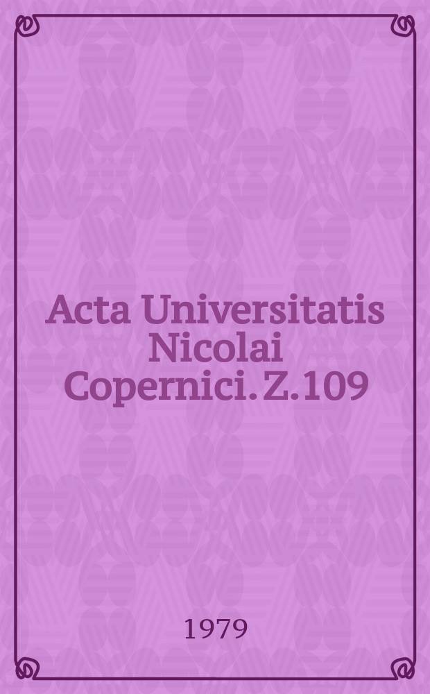 Acta Universitatis Nicolai Copernici. Z.109 : (Literatura)