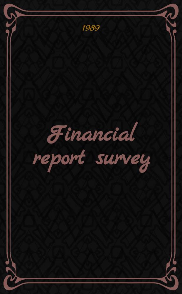 Financial report survey