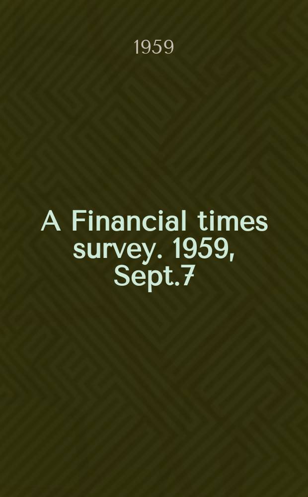 A Financial times survey. 1959, Sept.7 : (Aviation)