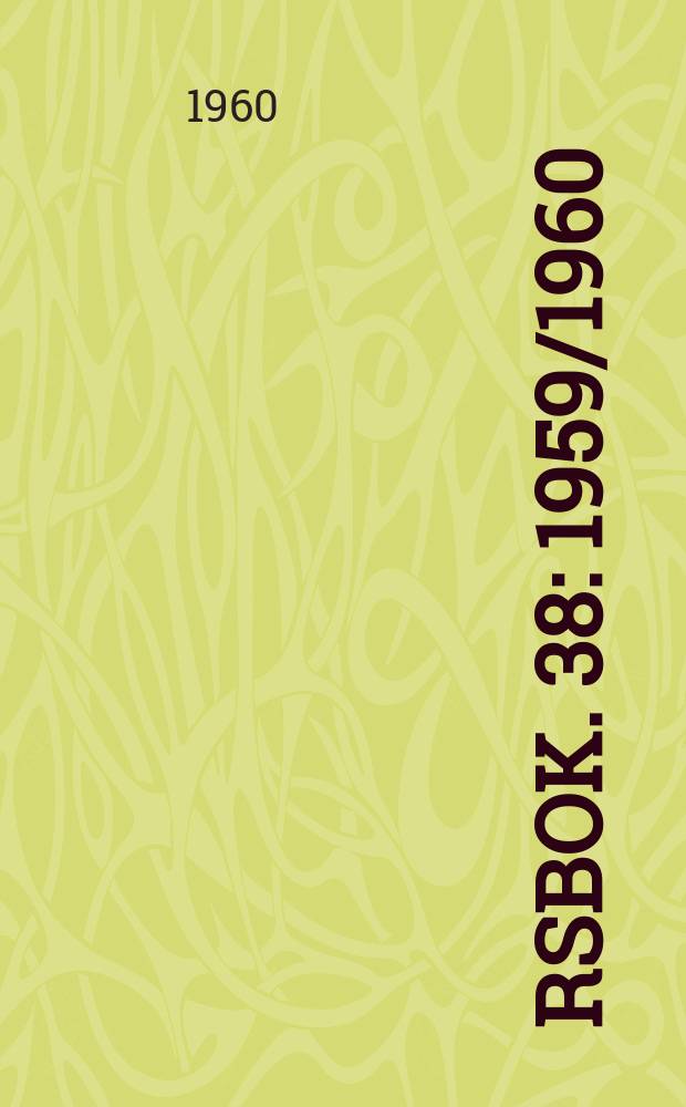 Årsbok. 38 : 1959/1960