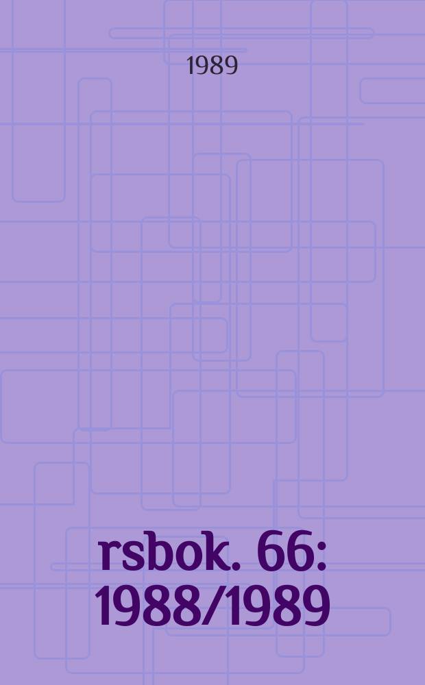 &Aring;rsbok. 66 : 1988/1989