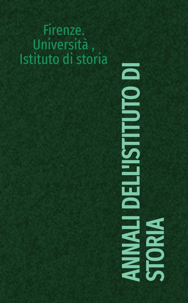 Annali dell'Istituto di storia