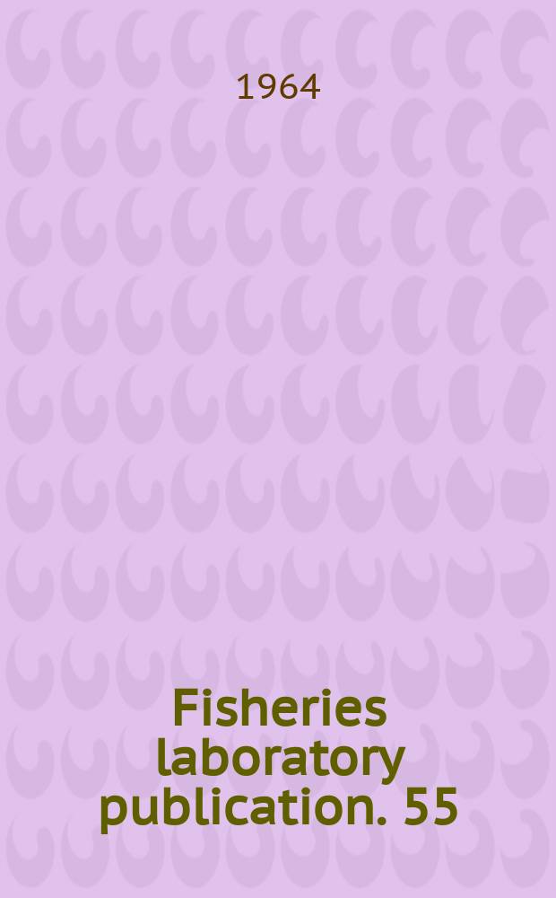 Fisheries laboratory publication. 55 : Observations on excessive weed growth in two lakes in New Zealand