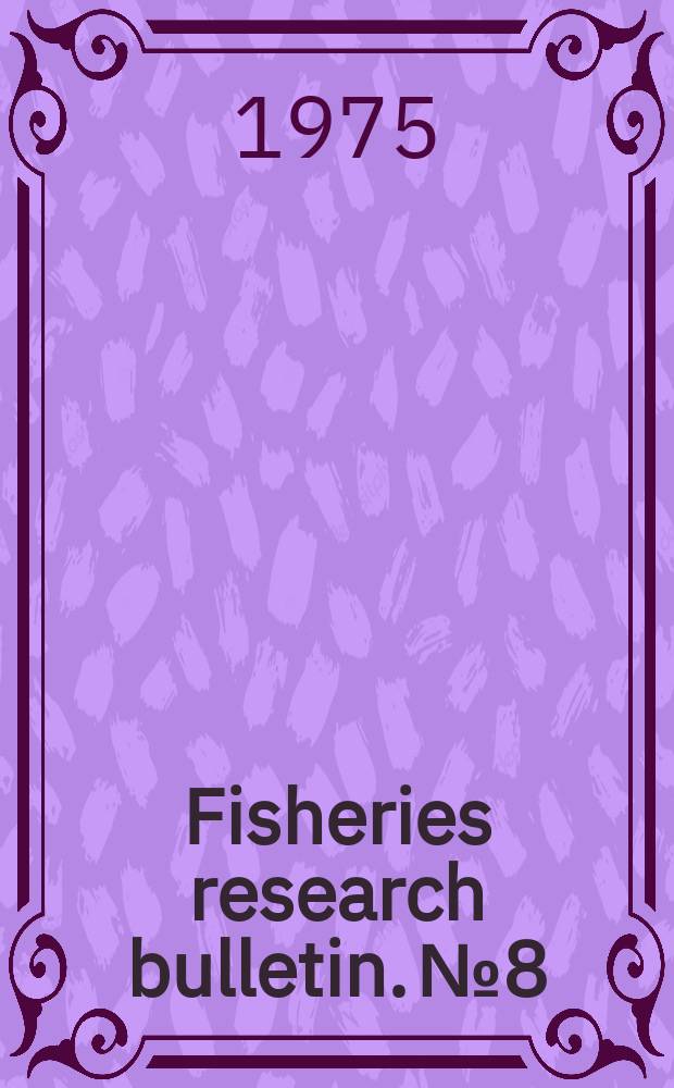 Fisheries research bulletin. №8 : Lakes Rotorua and Rotoiti, North Island ...