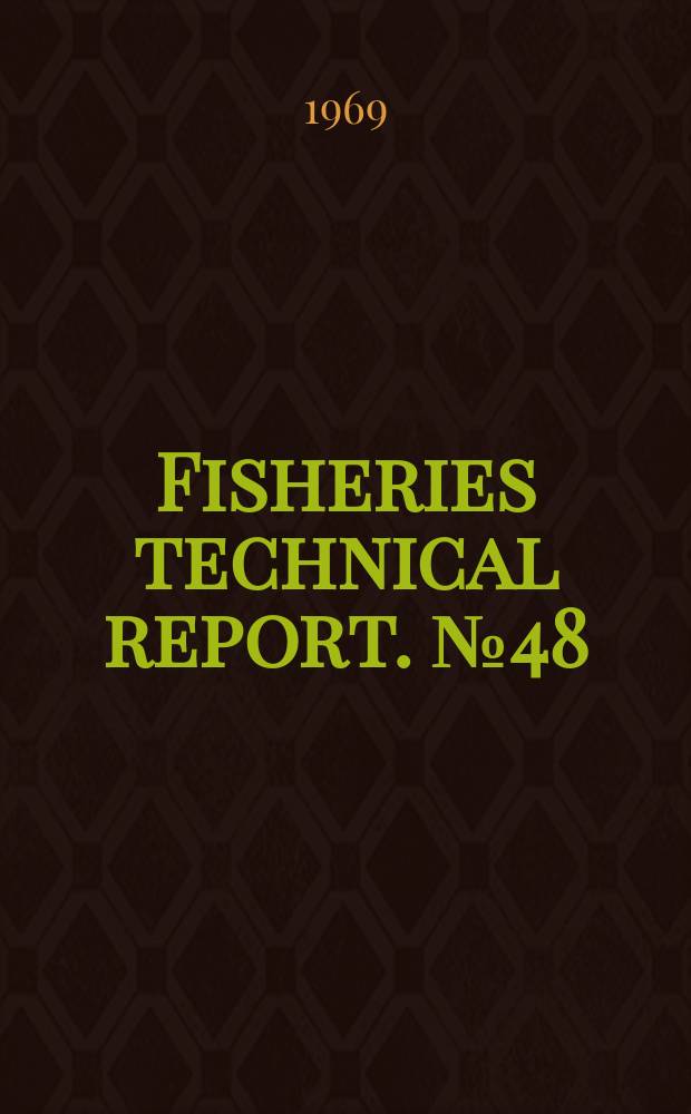 Fisheries technical report. №48 : The monitoring of rock oyster, (Crassostrea glomerata) settlement at Mahurangi, Auckland, 1968/1969