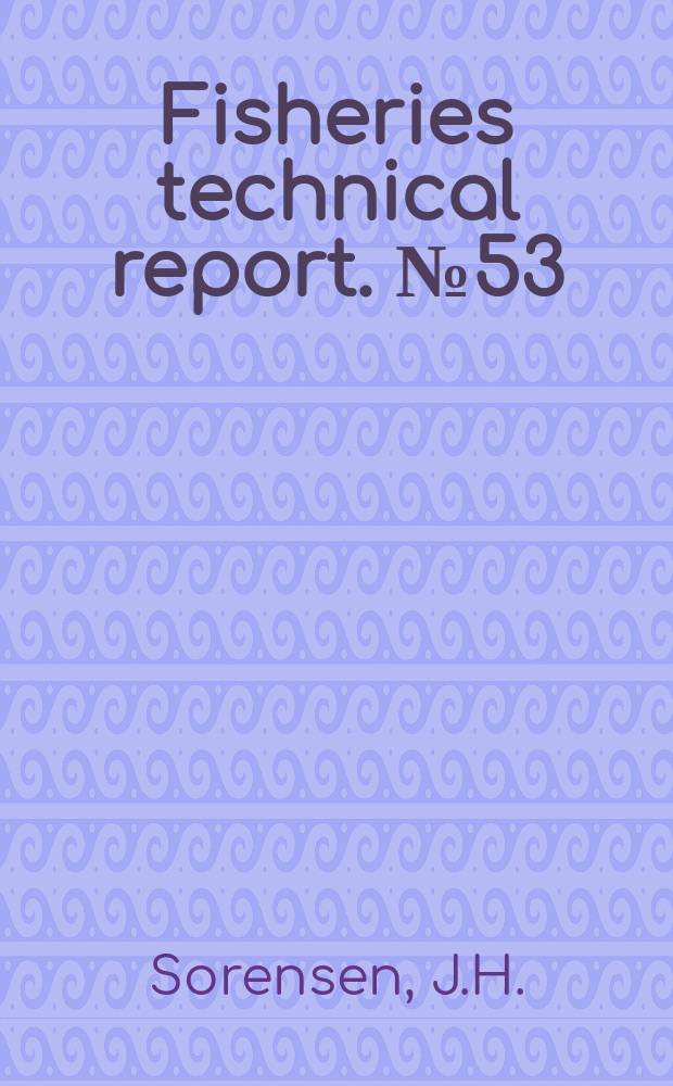 Fisheries technical report. №53 : New Zealand rock lobster Jasus edwardsii carapace and tail measurements