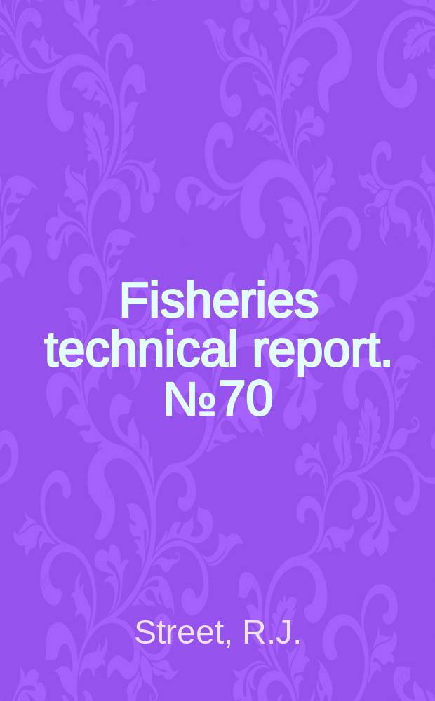 Fisheries technical report. №70 : Studies on toheroa at Te Waewae Bay ...
