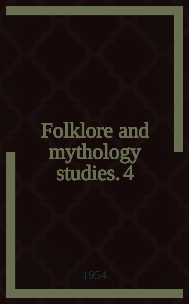 Folklore and mythology studies. 4 : Coloquio de pastores from Jalisco, Mexico