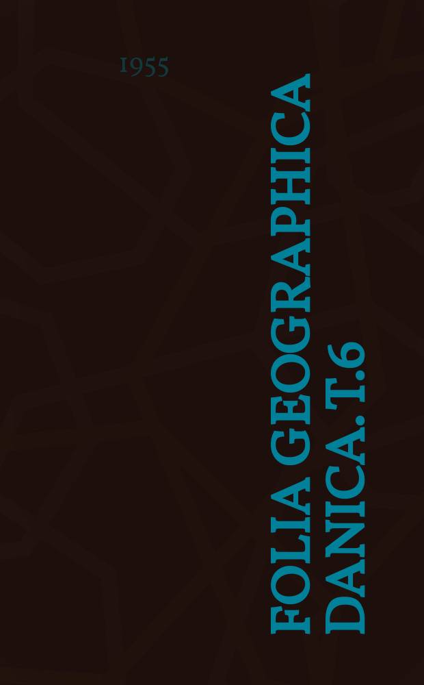 Folia geographica danica. T.6 : Hydrologic studies of Danish watercourses
