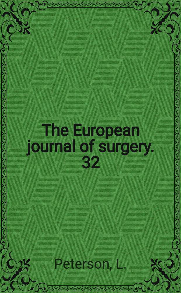 The European journal of surgery. 32 : Beitrag zur Kenntnis des Ileum Terminale fixatum und fleus Ilei Terminalis fixati