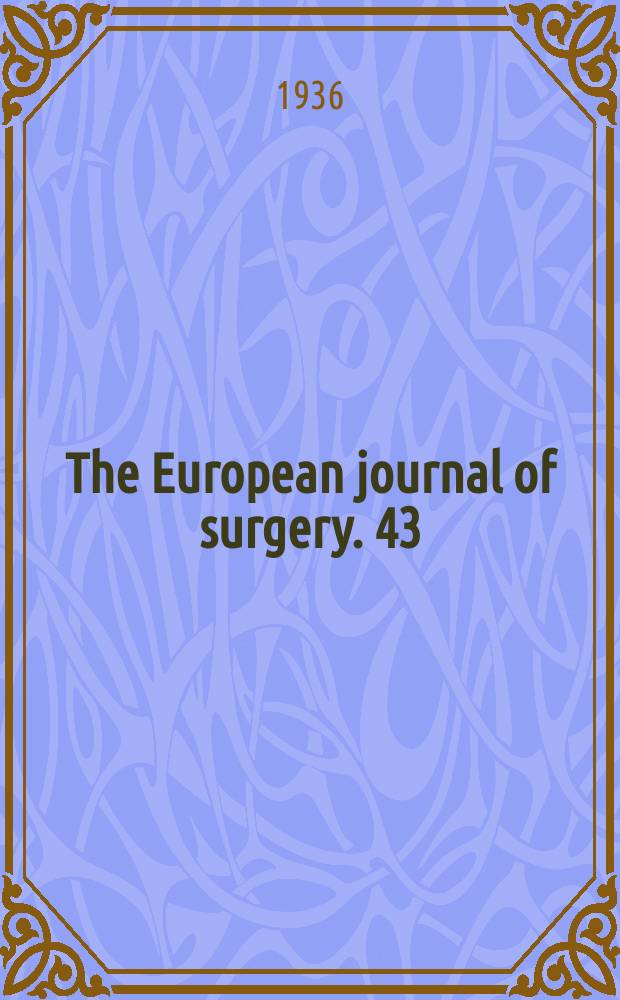 The European journal of surgery. 43 : On the disturbance of the circulation in spinal anaesthesia