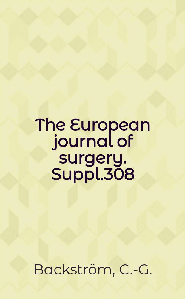 The European journal of surgery. Suppl.308 : Traffic injuries in south Sweden