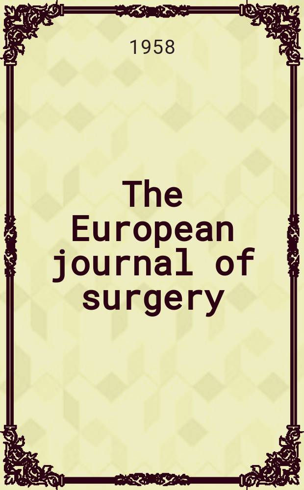 The European journal of surgery : Plasma lipids and surgical trauma