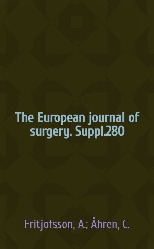 The European journal of surgery. Suppl.280 : Effect of chemotherapy on locally destructive renal tuberculosis