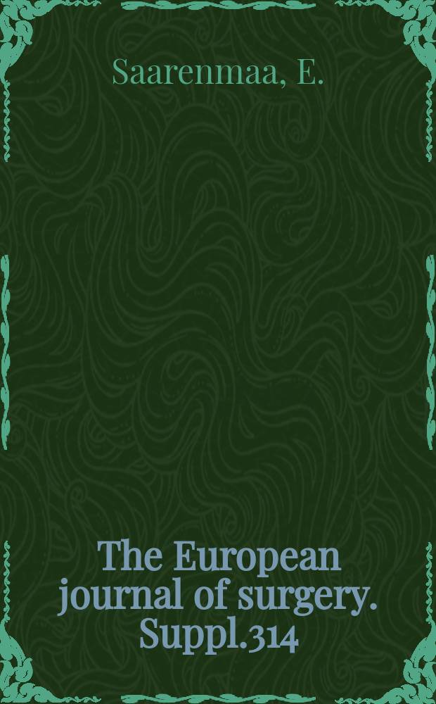 The European journal of surgery. Suppl.314 : The systematics of the diseases of the thyroid gland in clinical surgery