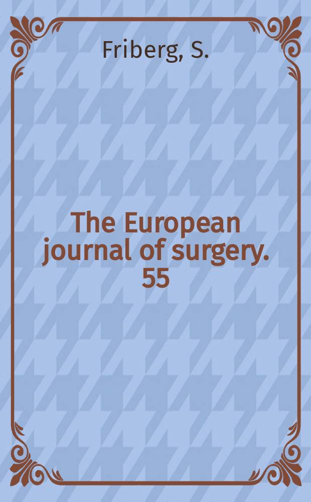 The European journal of surgery. 55 : Studies on spondylolisthesis