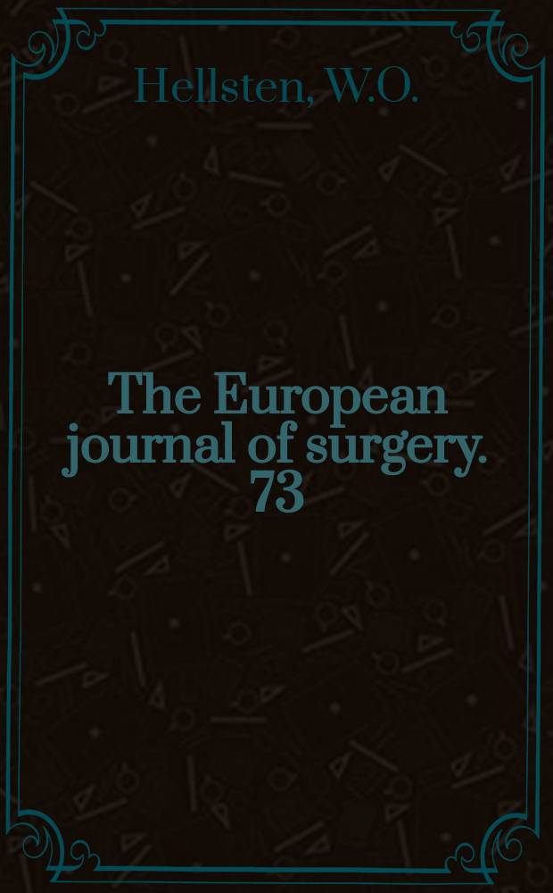 The European journal of surgery. 73 : Phlebographic studies and herapin treatment ...