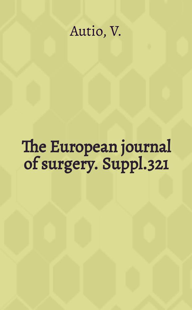 The European journal of surgery. Suppl.321 : The spread of intraperitoneal infection
