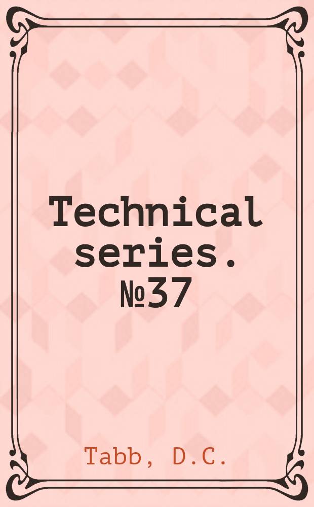 Technical series. №37 : Studies on the biology of the pink shrimp, Penaeus duorarum Burkenroad, in Everglandes National Park, Florida