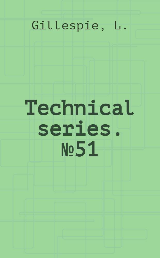 Technical series. №51 : Nutritional studies with adult oysters