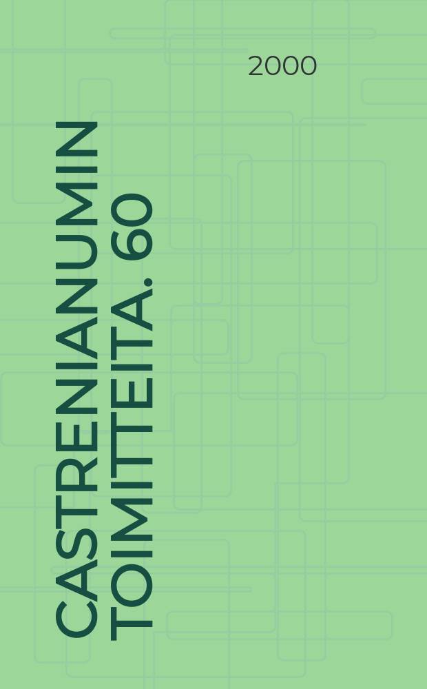 Castrenianumin toimitteita. 60 : 1000-vuotias Unkari