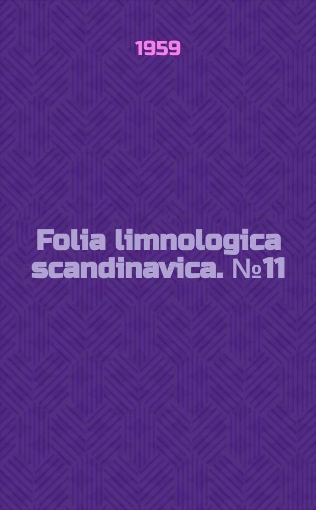 Folia limnologica scandinavica. №11 : Seasonal occurrence of Cyclops strenuus strenuus in relation to environment in small water bodies in Southern Norway