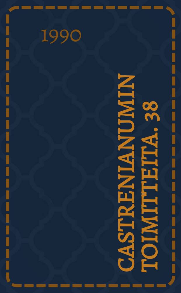 Castrenianumin toimitteita. 38 : Fejezetek a magyar költői stílus történetéből