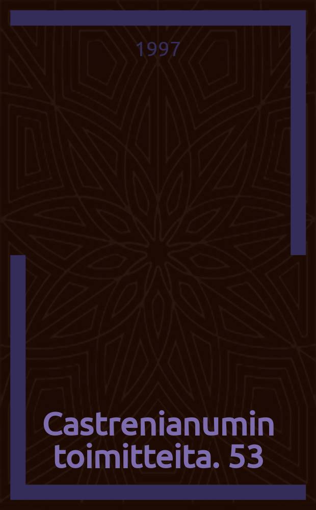 Castrenianumin toimitteita. 53 : Suomalais - virolainen, kontrastii viseminaari