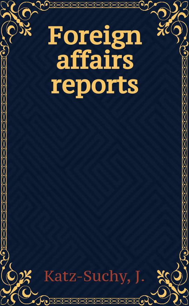 Foreign affairs reports : Publ. by the Indian council of world affairs. Vol.7, №2 : The present international scene