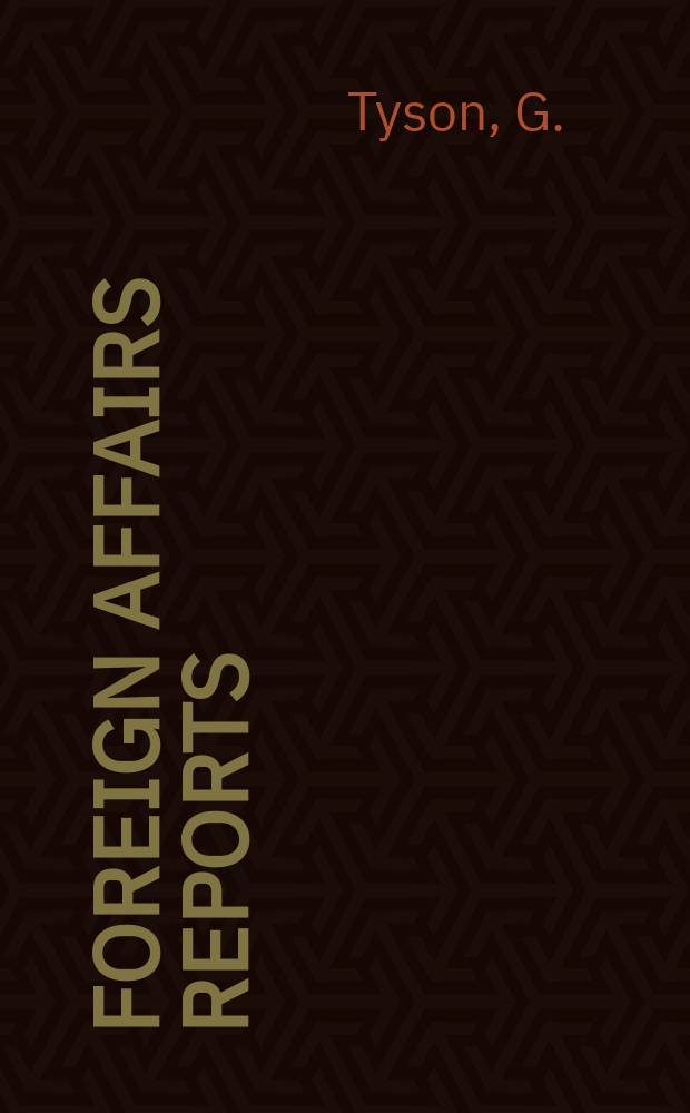 Foreign affairs reports : Publ. by the Indian council of world affairs. Vol.7, №8 : India and Britain