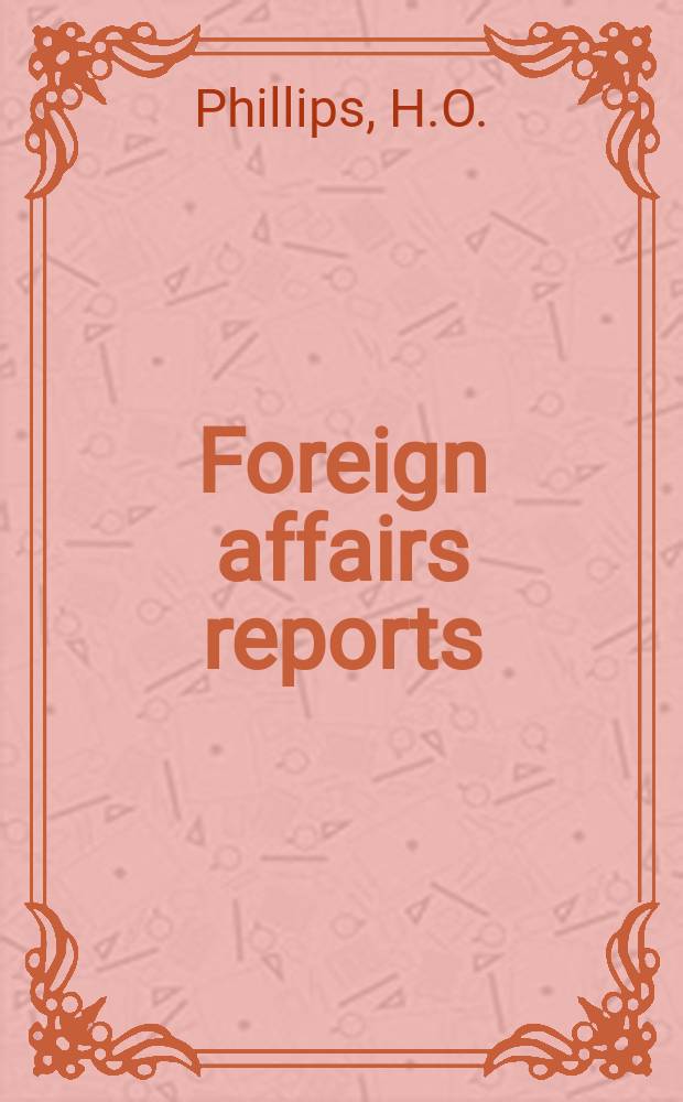 Foreign affairs reports : Publ. by the Indian council of world affairs. Vol.8, №9 : The New constitution of Singapore
