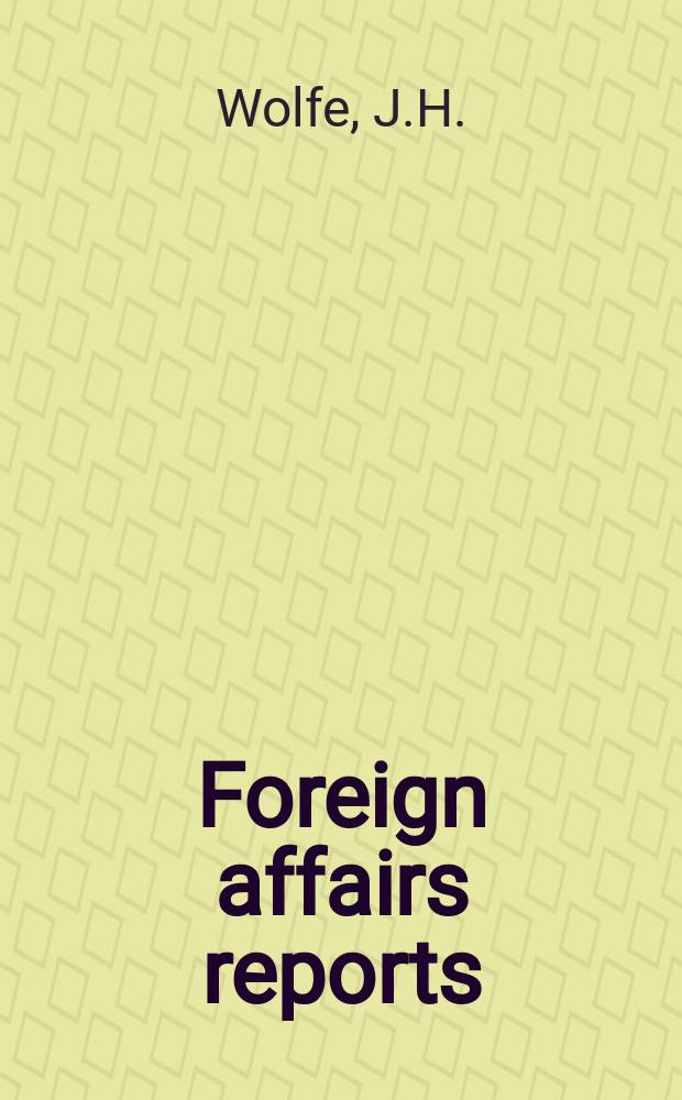Foreign affairs reports : Publ. by the Indian council of world affairs. Vol.10, №4 : Antarctic territorial claims: a prognosis
