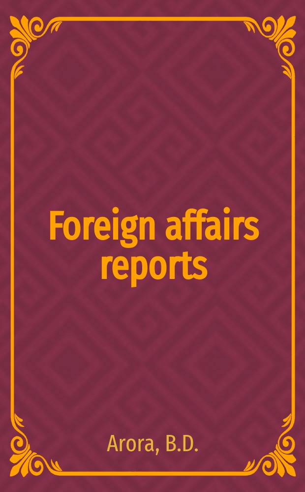 Foreign affairs reports : Publ. by the Indian council of world affairs. Vol.24, №11 : Insurgency in the Southern Philippines