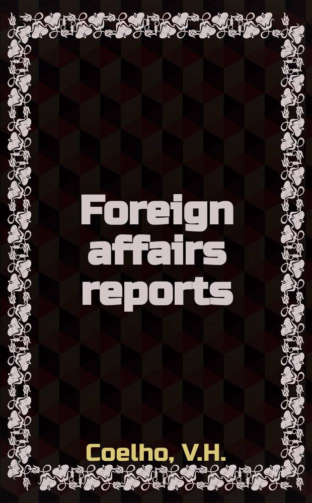 Foreign affairs reports : Publ. by the Indian council of world affairs. Vol.28, №8 : Constitutional and political developmento...