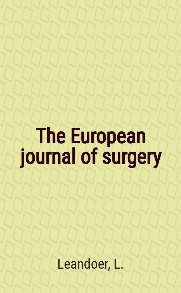 The European journal of surgery : Fibrinogen after massive baemorrhage