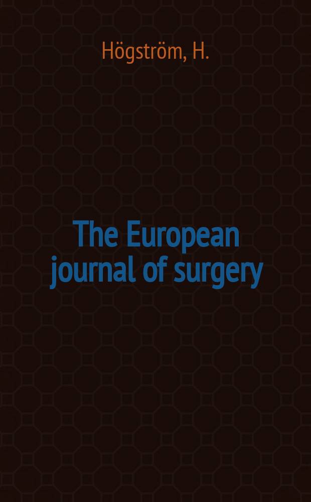 The European journal of surgery : Mechanisms and prevention of decrease