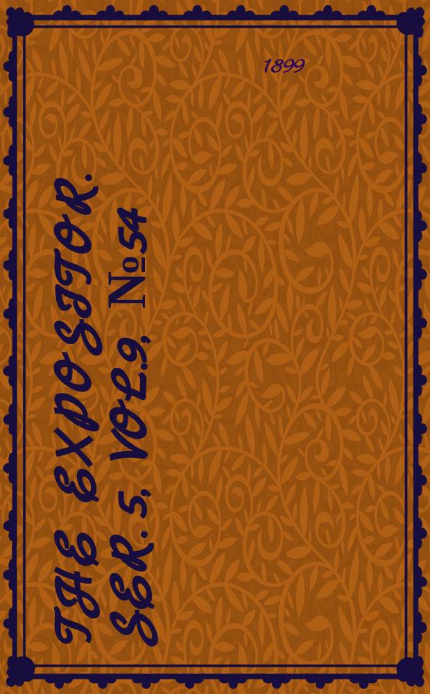 The Expositor. Ser. 5, Vol.9, №54
