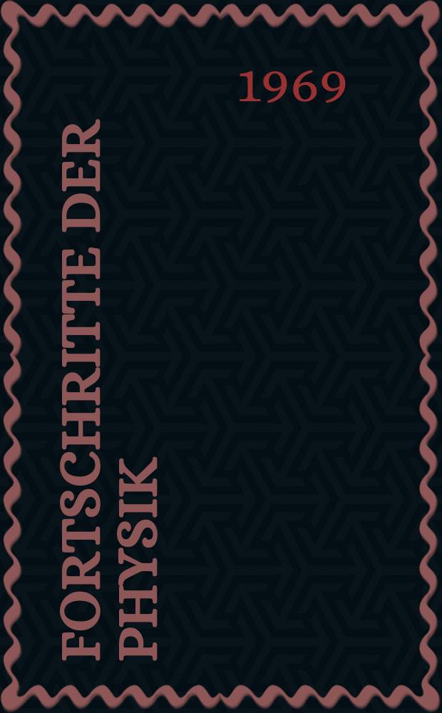 Fortschritte der Physik : Hrsg. im Auftrage der Physikalischen Gesellschaft in der Deutschen Demokratischen Republik. Bd.17, H.12 : Coherent bremsstrahlung of electrons in crystals