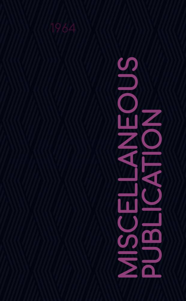 Miscellaneous publication