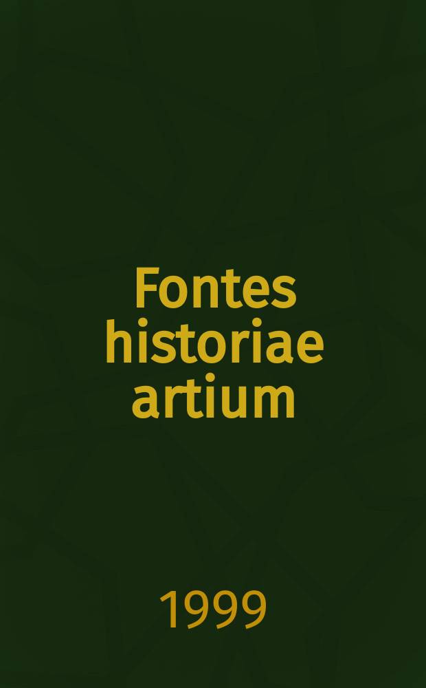 Fontes historiae artium