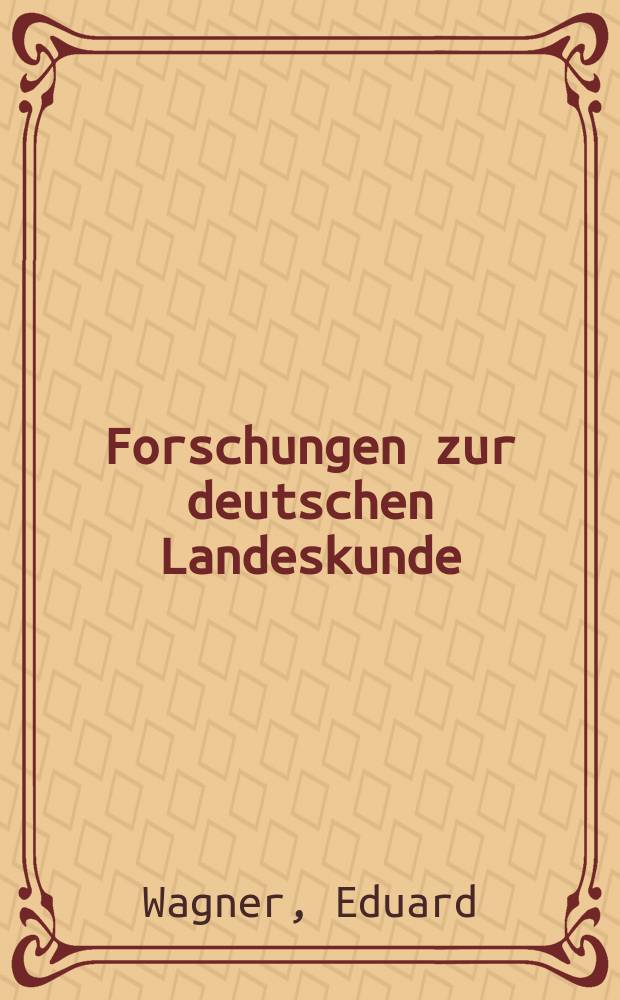 Forschungen zur deutschen Landeskunde : Veröffentlichungen der Abteilung für Landeskunde im Reichsamt für Landesaufnahme und der Deutschen geographischen Gesellschaft. Bd.14, H.6 : Die Bevölkerungsdichte in Südhannover und deren Ursachen
