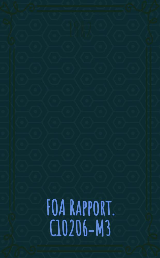 FOA Rapport. C10206-M3 : Sovjetunionen och Västeuropa