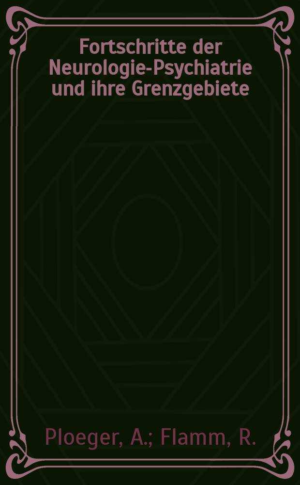Fortschritte der Neurologie-Psychiatrie und ihre Grenzgebiete : &Uuml;bersichten und Forschungsergebnisse. Jg.44 1976, H.9 : Aspekte der Transvestismus und Transsexualismus